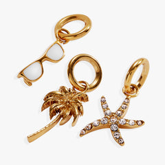 Beach Vacation Mini Charm Set Stainless Steel Gold | Alex and Ani