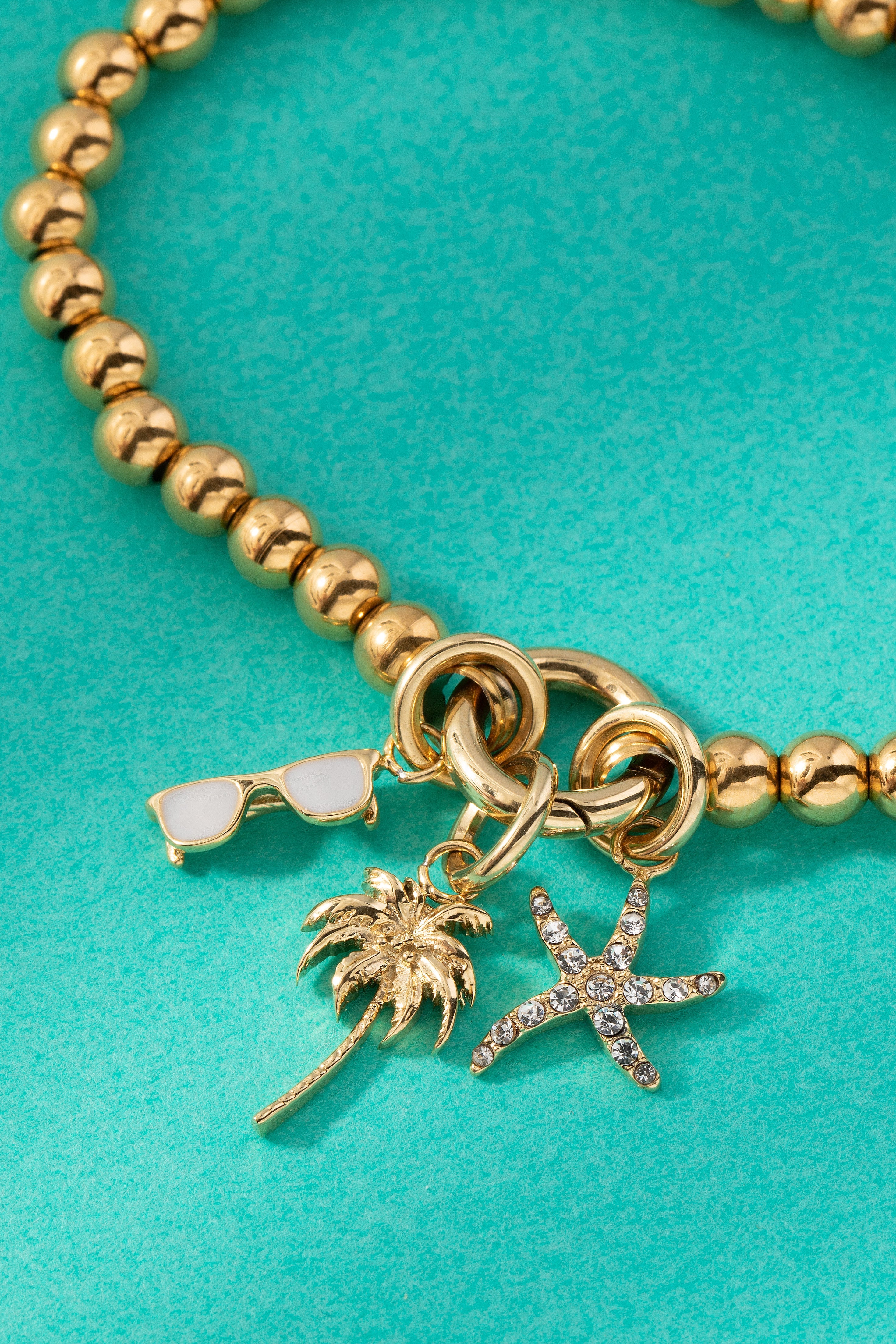 Beach Vacation Mini Charm Set Stainless Steel Gold | Alex and Ani