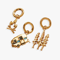 Mountain Vacation Mini Charm Set Stainless Steel Gold | Alex and Ani