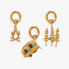 Mountain Vacation Mini Charm Set Stainless Steel Gold | Alex and Ani