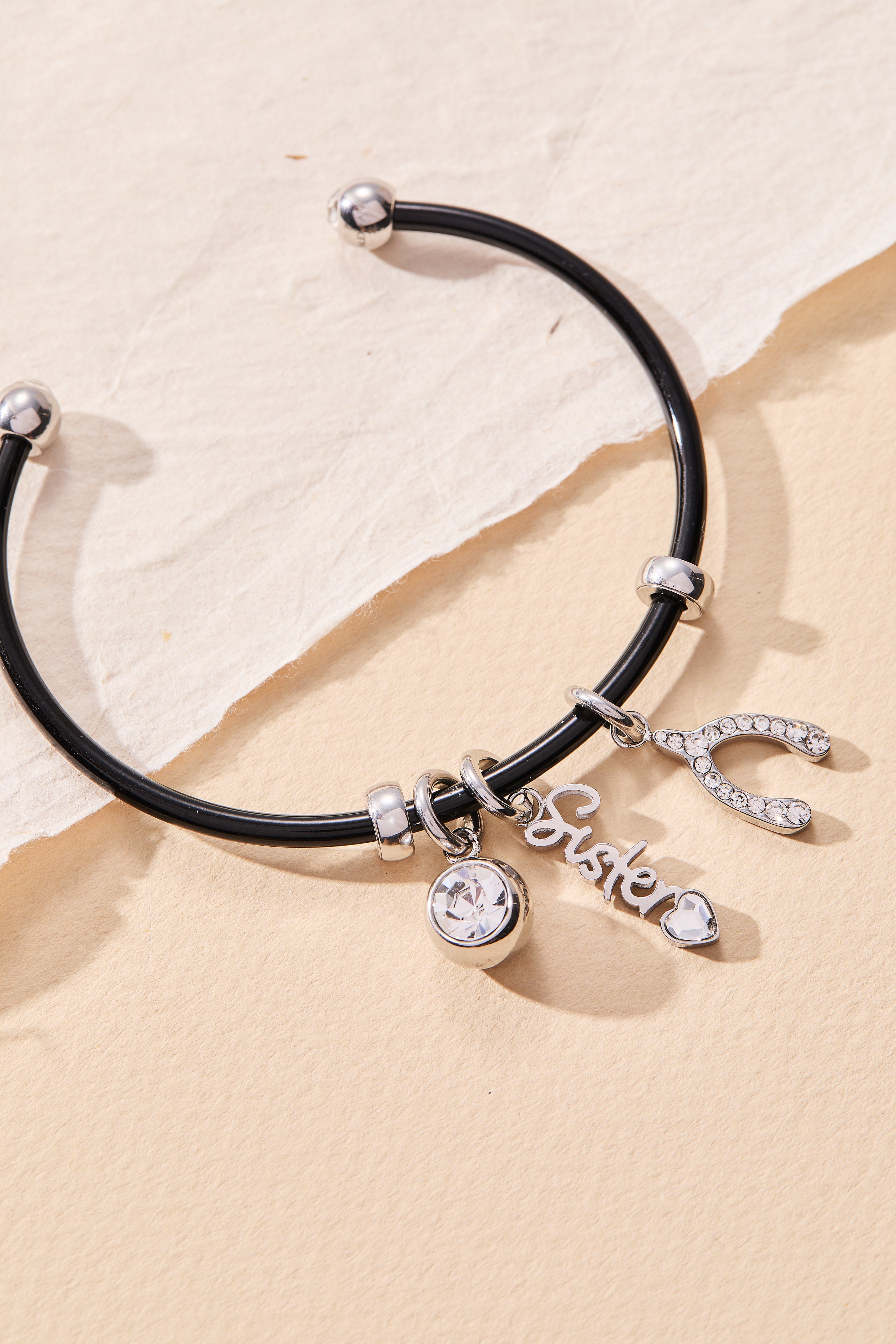 Sister' Elongated Interchangeable Charm
    
    
    
       Stainless Steel Gold | Alex and Ani
