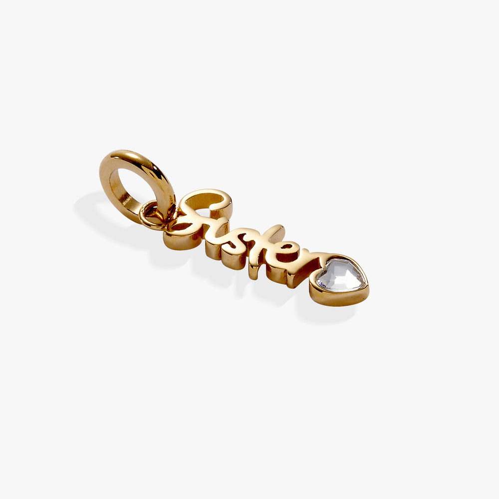 Sister' Elongated Interchangeable Charm
    
    
    
       Stainless Steel Gold | Alex and Ani