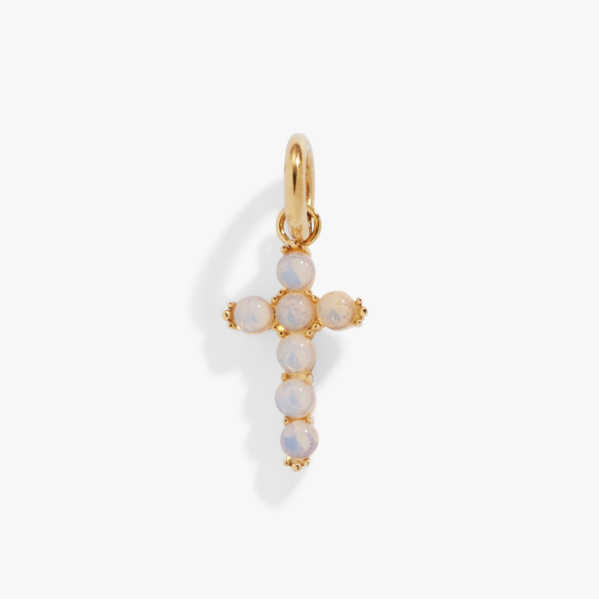 Opal Cross Interchangeable Charm Stainless Steel Gold | Alex and Ani