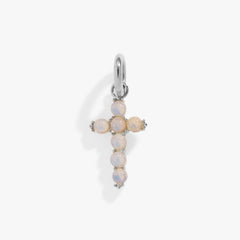 Opal Cross Interchangeable Charm Stainless Steel Gold | Alex and Ani