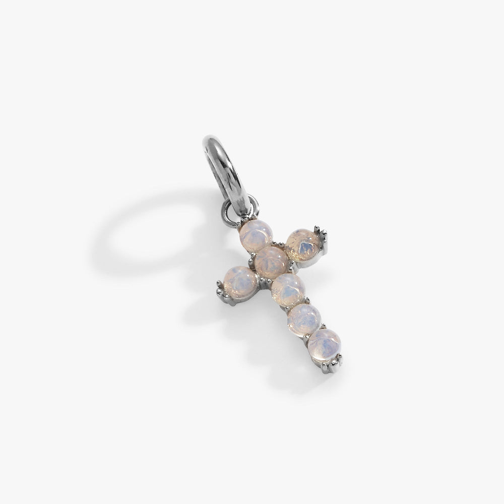 Opal Cross Interchangeable Charm Stainless Steel Gold | Alex and Ani