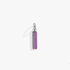 Amethyst Gemstone Interchangeable Bar Charm Stainless Steel Silver | Alex and Ani