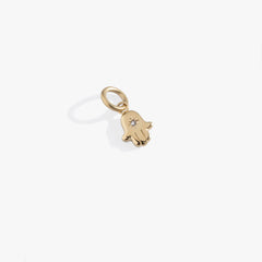 Crystal Hamsa Interchangeable Charm​ Stainless Steel Gold | Alex and Ani