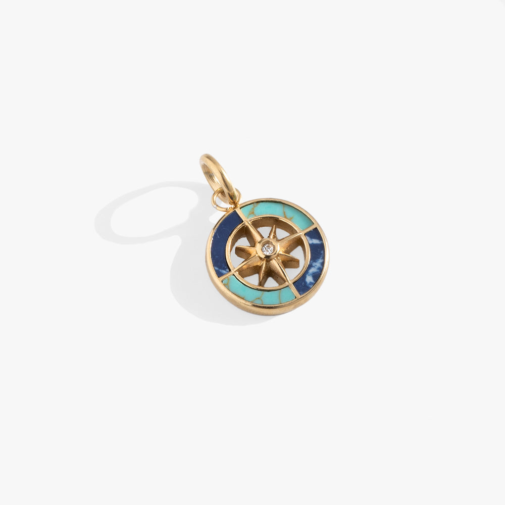 Compass Interchangeable Charm​ Stainless Steel Gold | Alex and Ani