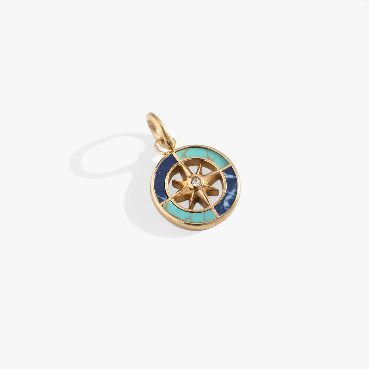 Compass Interchangeable Charm​ Stainless Steel Gold | Alex and Ani