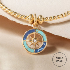 Compass Interchangeable Charm​ Stainless Steel Gold | Alex and Ani