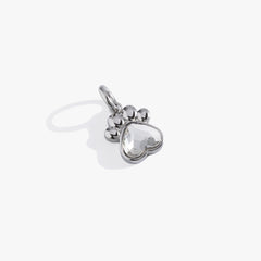 Crystal Paw Interchangeable Charm Stainless Steel Silver | Alex and Ani