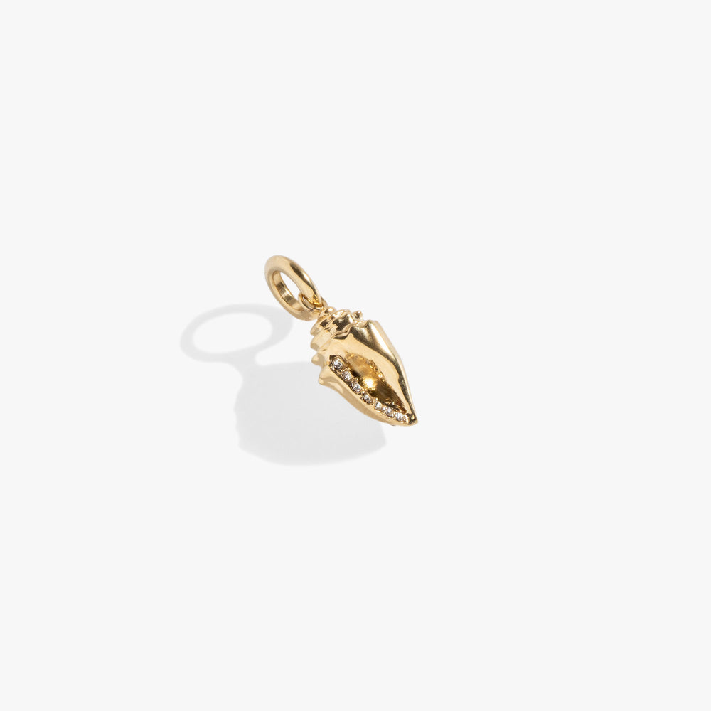 Conch Shell Interchangeable Charm Stainless Steel Gold | Alex and Ani