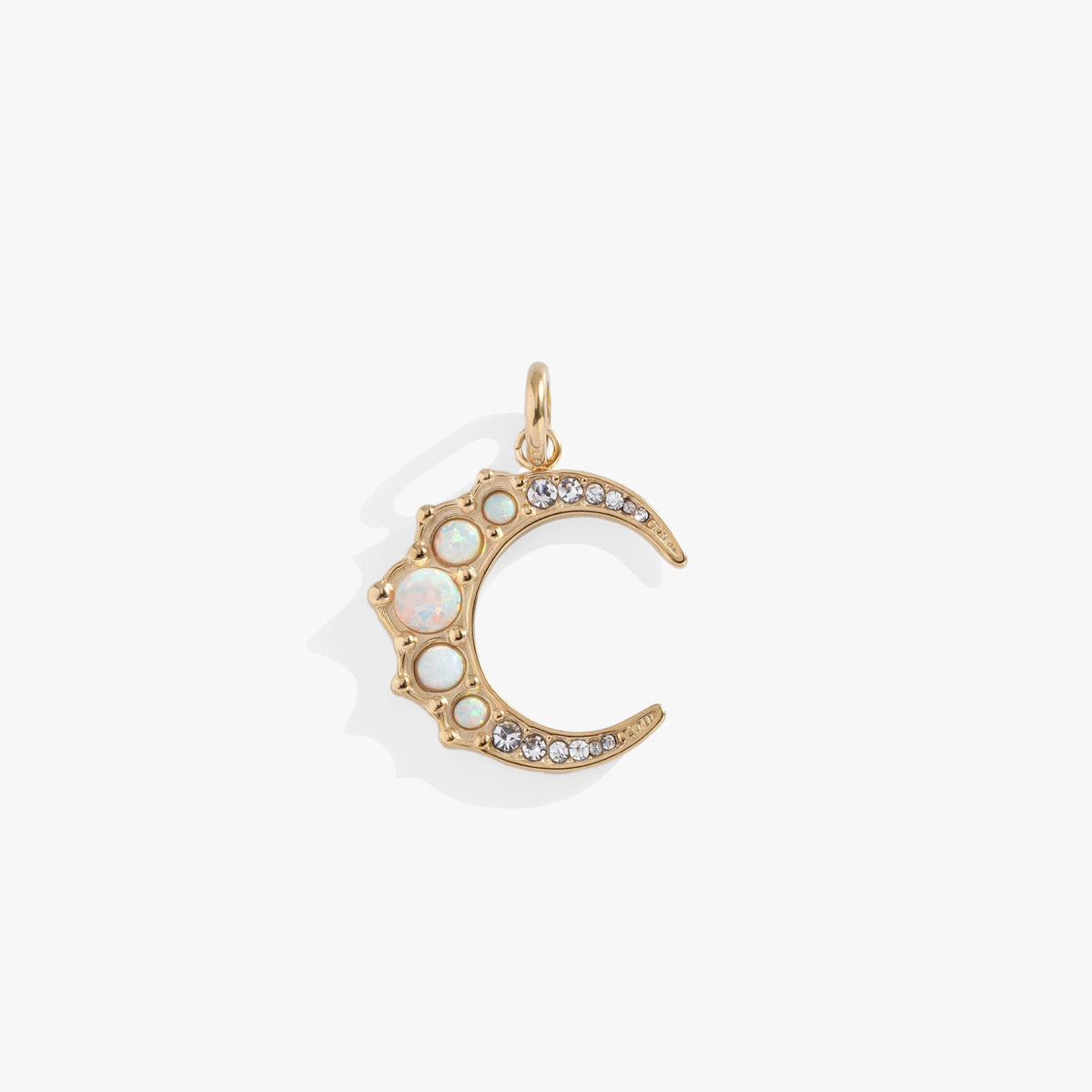 Opal Moon Interchangeable Charm​ Stainless Steel Gold | Alex and Ani