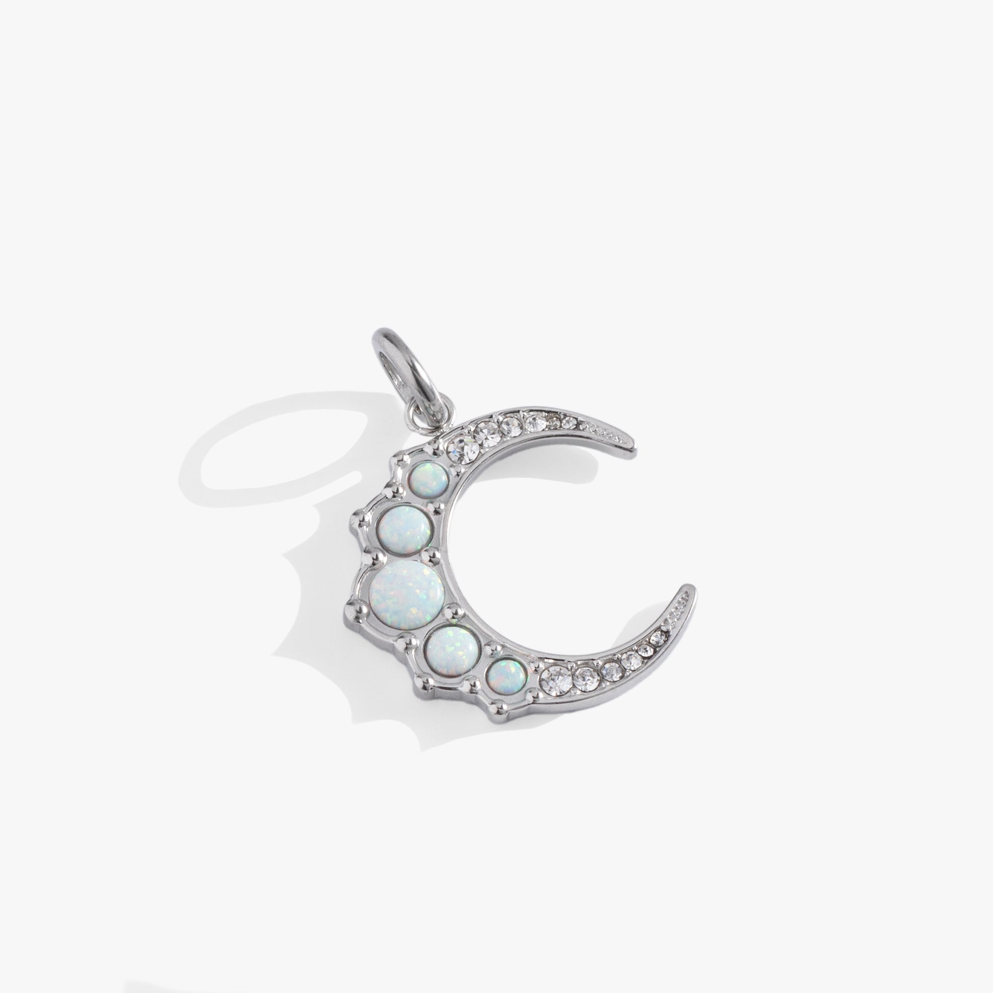 Opal Moon Interchangeable Charm​ Stainless Steel Gold | Alex and Ani