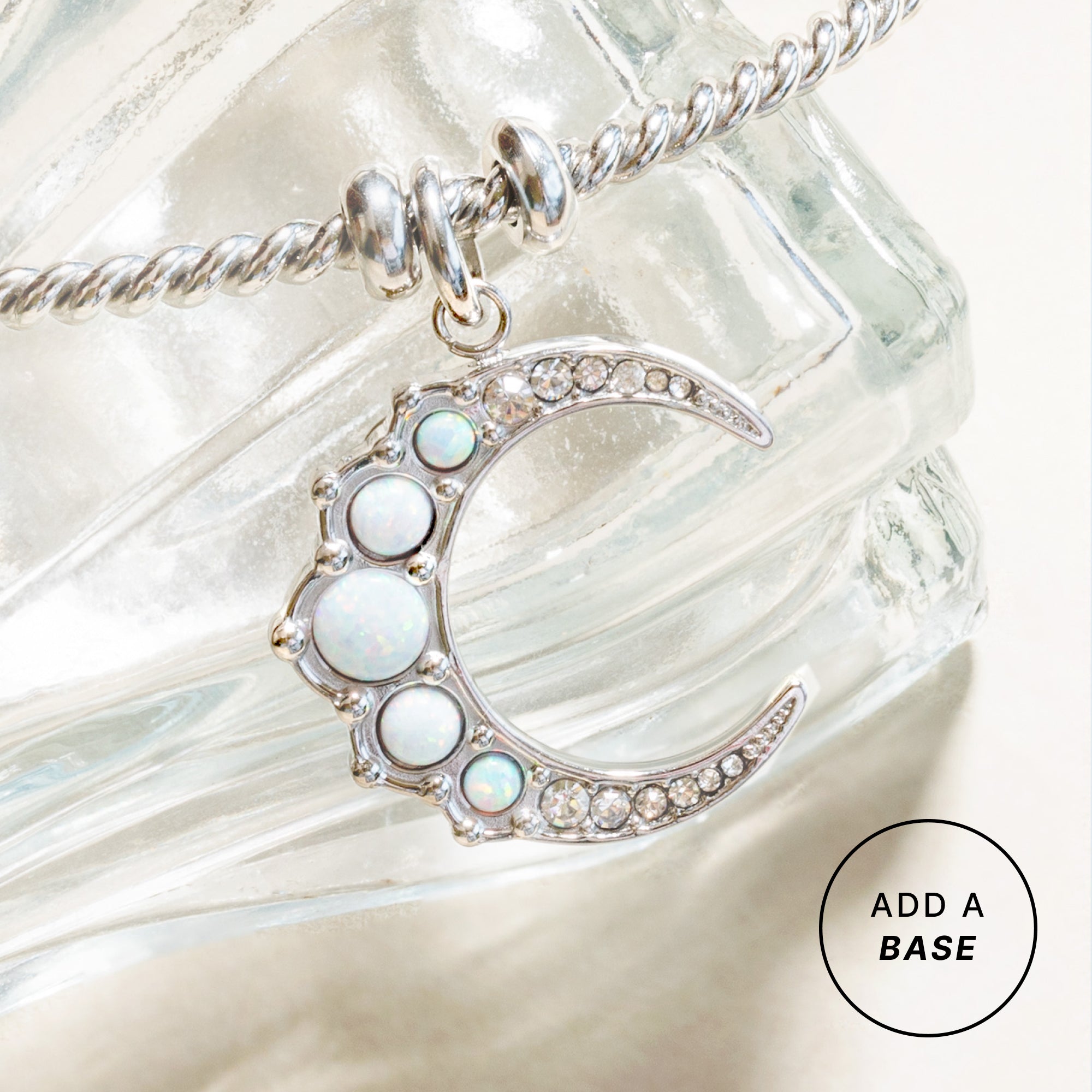 Opal Moon Interchangeable Charm​ Stainless Steel Gold | Alex and Ani