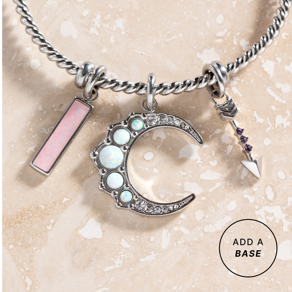 Opal Moon Interchangeable Charm​ Stainless Steel Gold | Alex and Ani