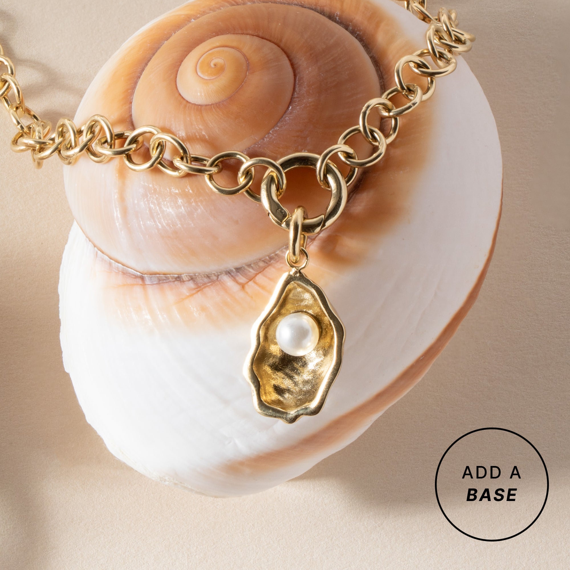 Oyster Interchangeable Charm Stainless Steel Gold | Alex and Ani