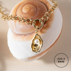 Oyster Interchangeable Charm Stainless Steel Gold | Alex and Ani