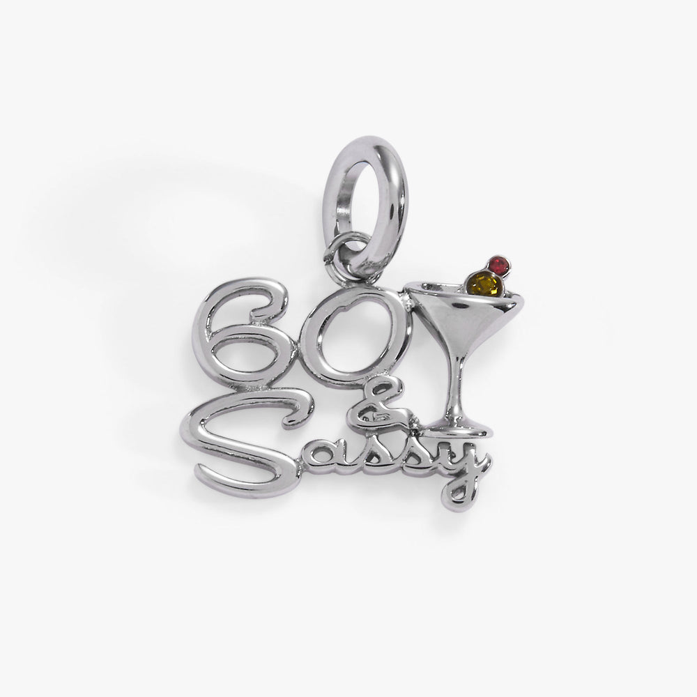 60 & Sassy Charm Stainless Steel Silver | Alex and Ani
