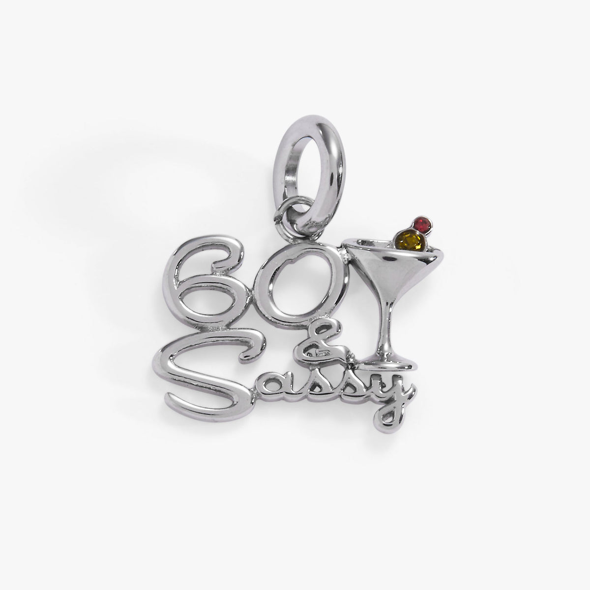 60 & Sassy Charm Stainless Steel Silver | Alex and Ani