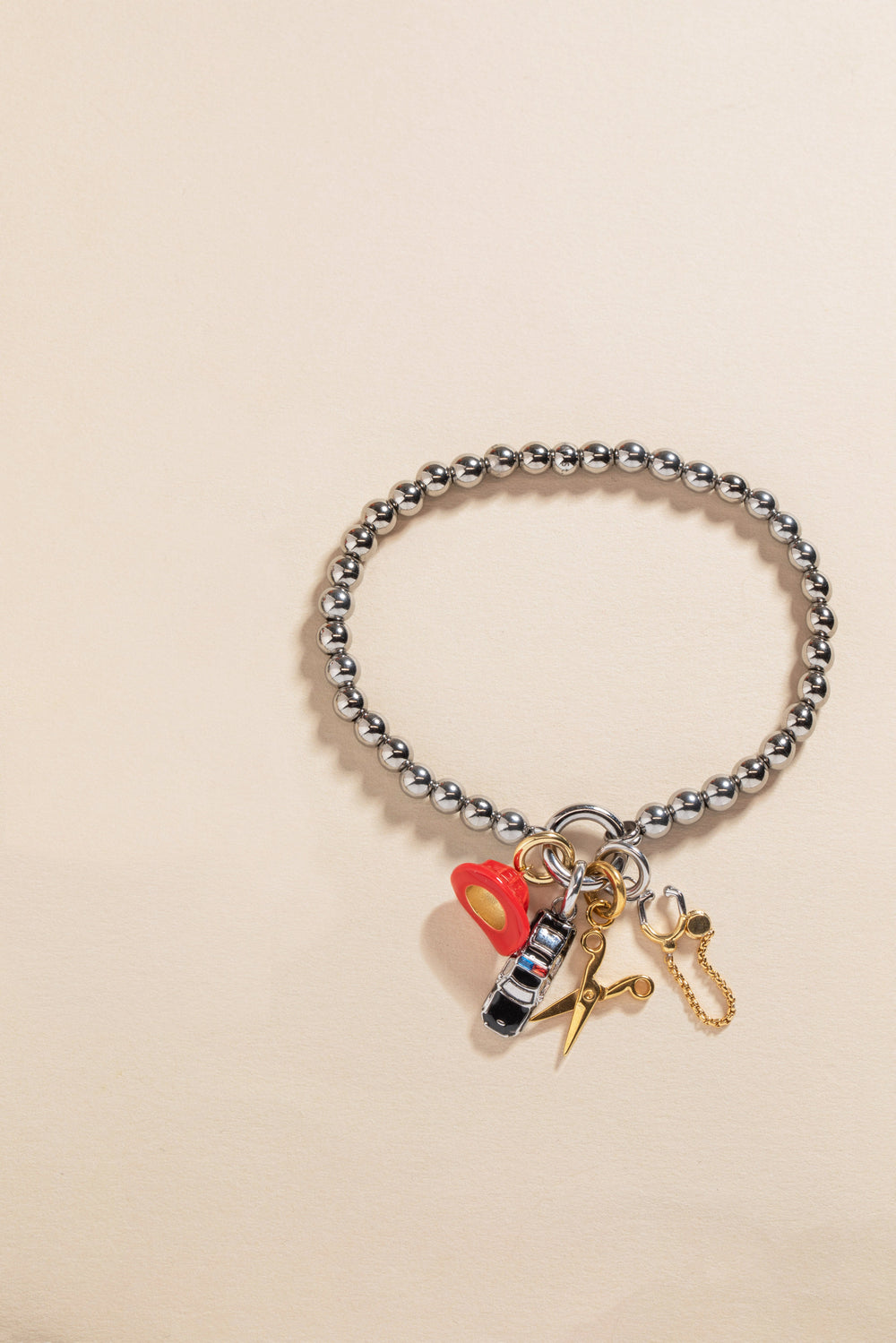 Fire Fighter Hat Charm Stainless Steel Gold | Alex and Ani