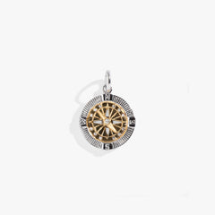Two-Tone Compass Interchangeable Charm Two Tone - Stainless Steel | Alex and Ani