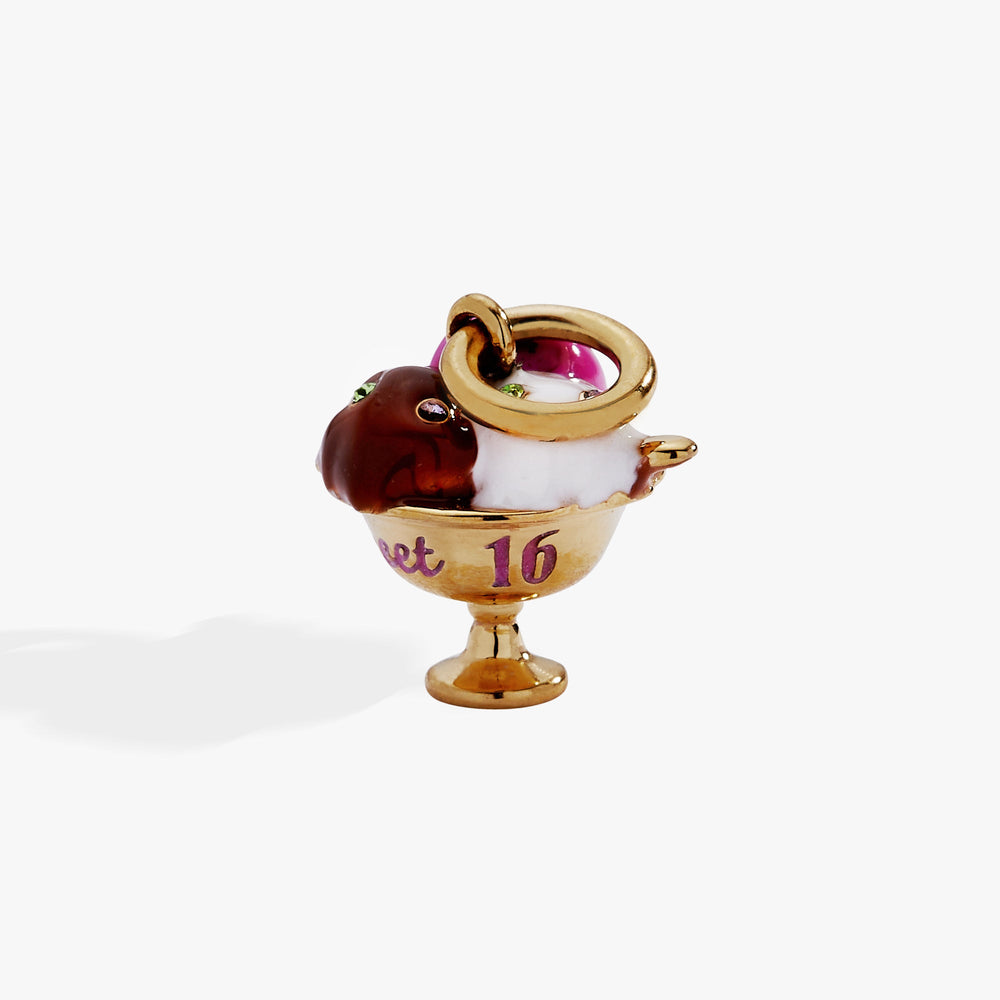 Sweet 16 Ice Cream Charm Stainless  Steel Gold | Alex and Ani