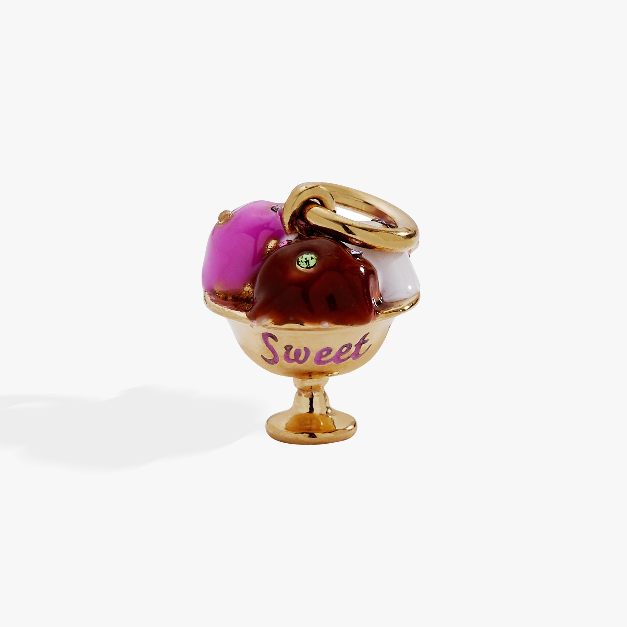 Sweet 16 Ice Cream Charm Stainless  Steel Gold | Alex and Ani