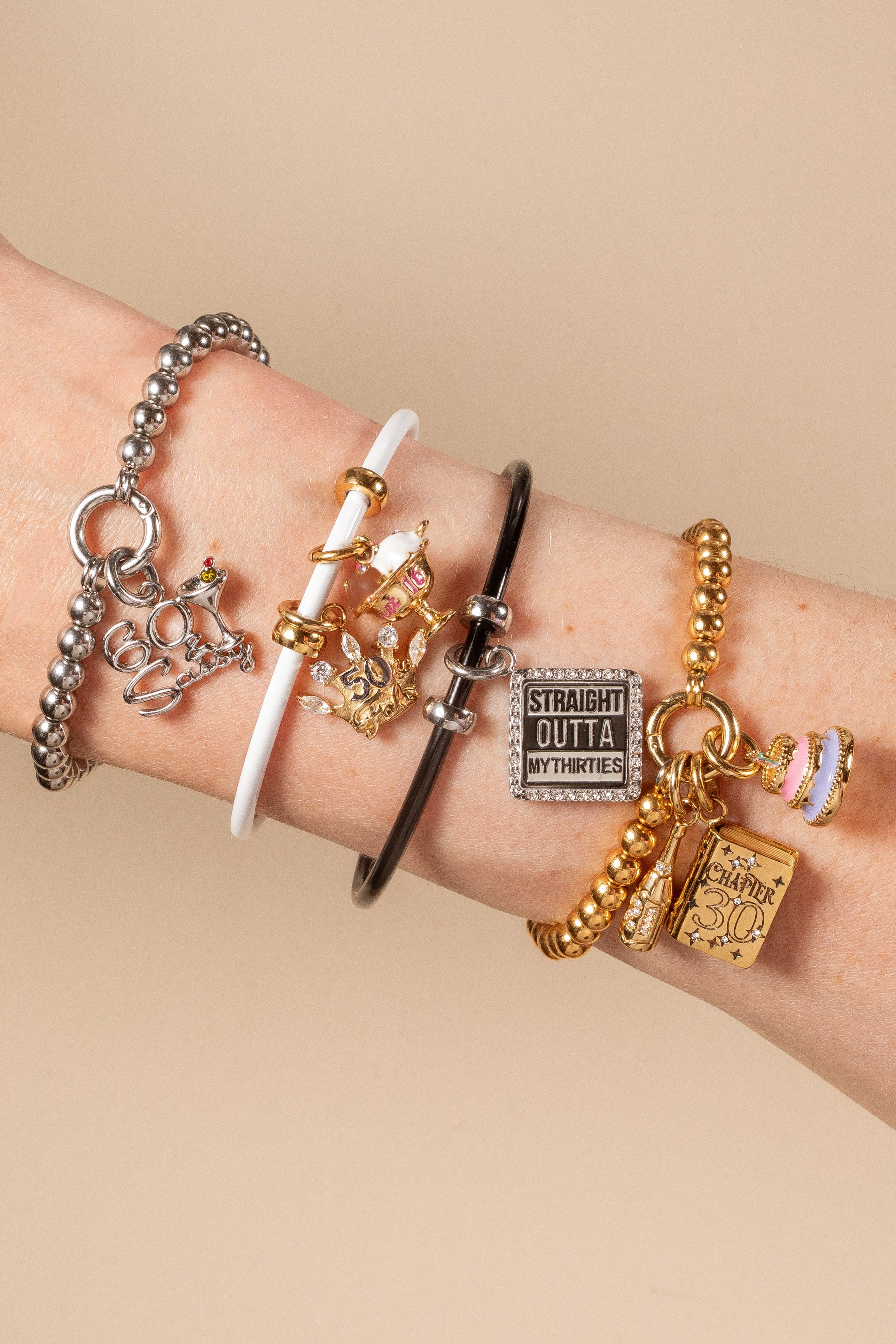 Sweet 16 Ice Cream Charm Stainless  Steel Gold | Alex and Ani
