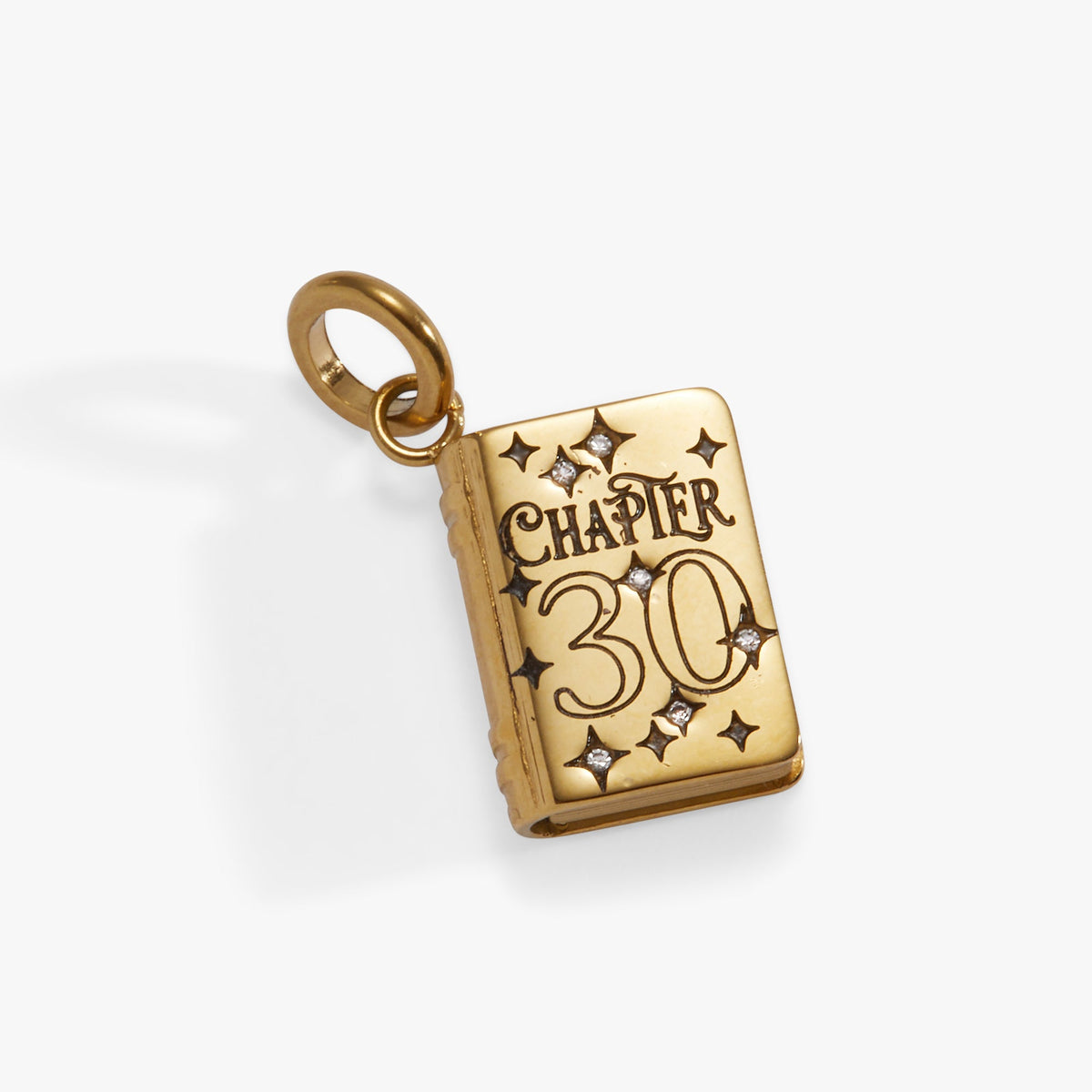 30th Chapter Book Charm Stainless  Steel Gold | Alex and Ani