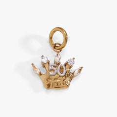 50 & Fabulous Charm Stainless  Steel Gold | Alex and Ani