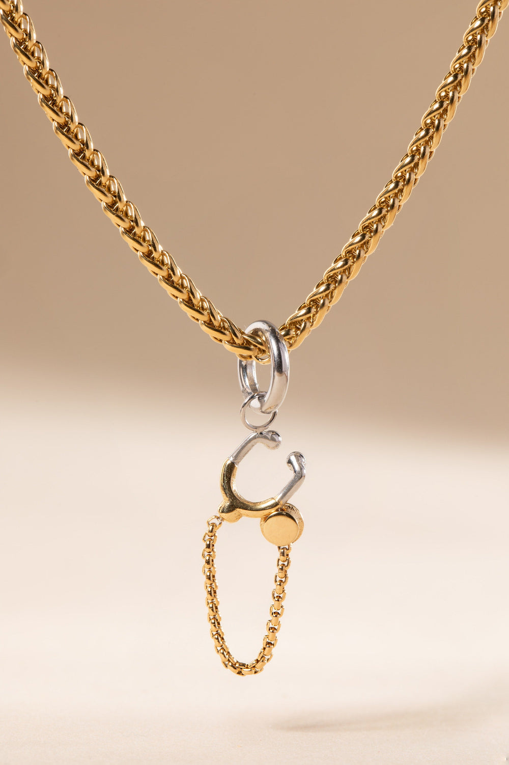 Stethoscope Charm Two Tone - Stainless Steel | Alex and Ani