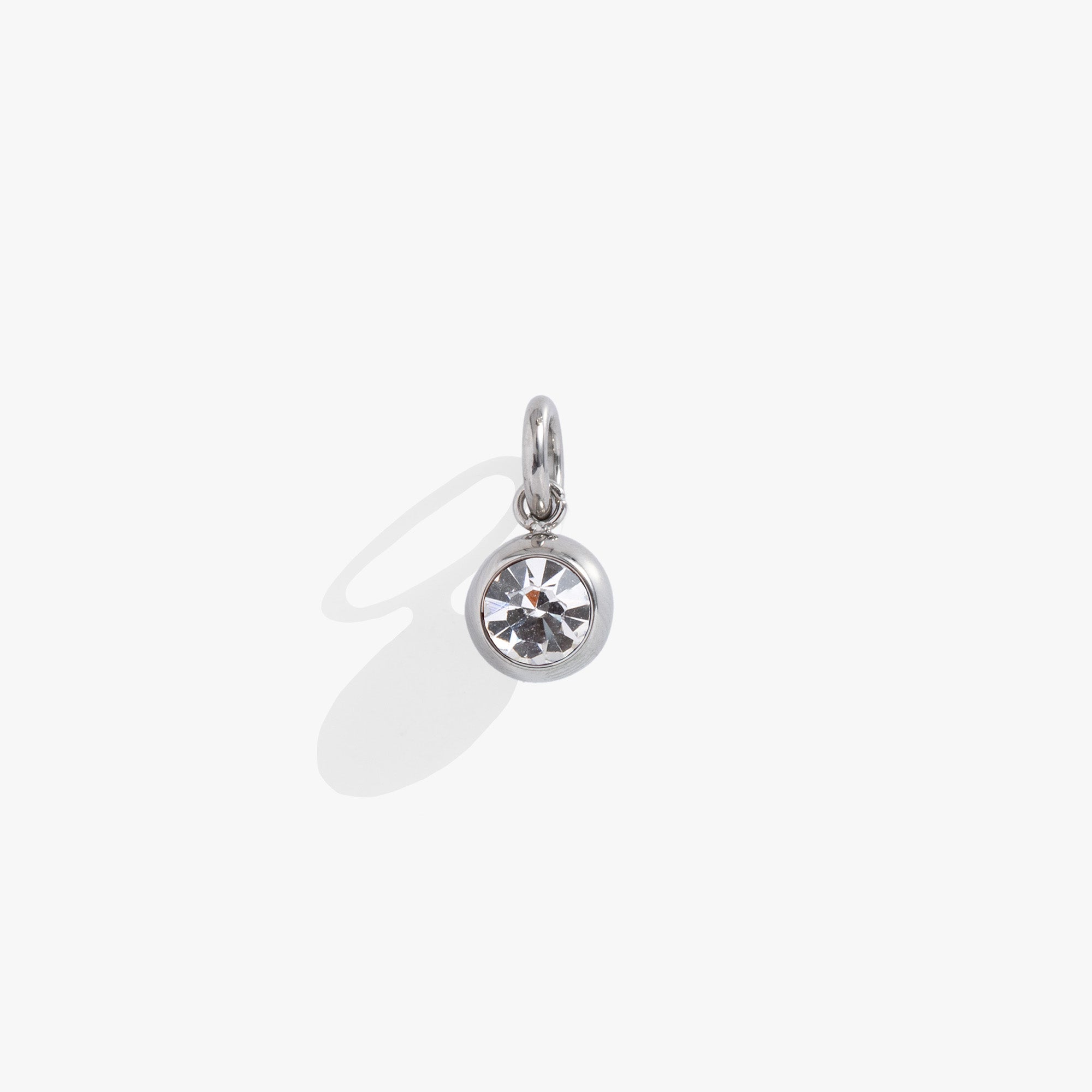April Birthstone Interchangeable Charm Stainless Steel Silver | Alex and Ani