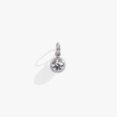 April Birthstone Interchangeable Charm Stainless Steel Silver | Alex and Ani