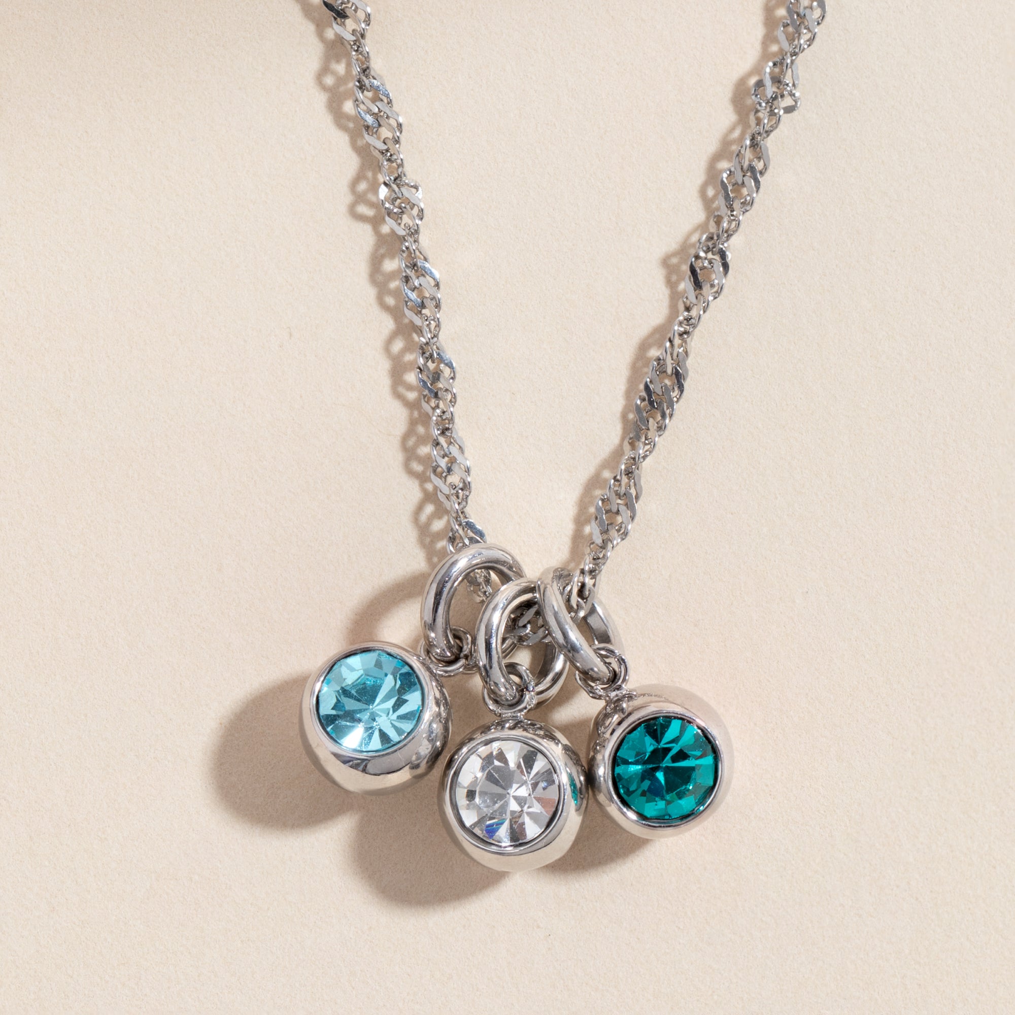 April Birthstone Interchangeable Charm Stainless Steel Silver | Alex and Ani