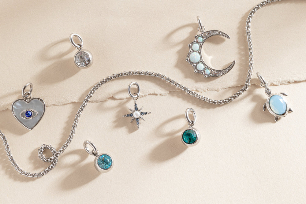 April Birthstone Interchangeable Charm Stainless Steel Silver | Alex and Ani