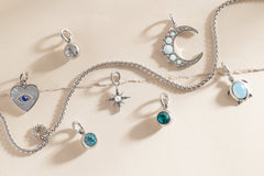 April Birthstone Interchangeable Charm Stainless Steel Silver | Alex and Ani