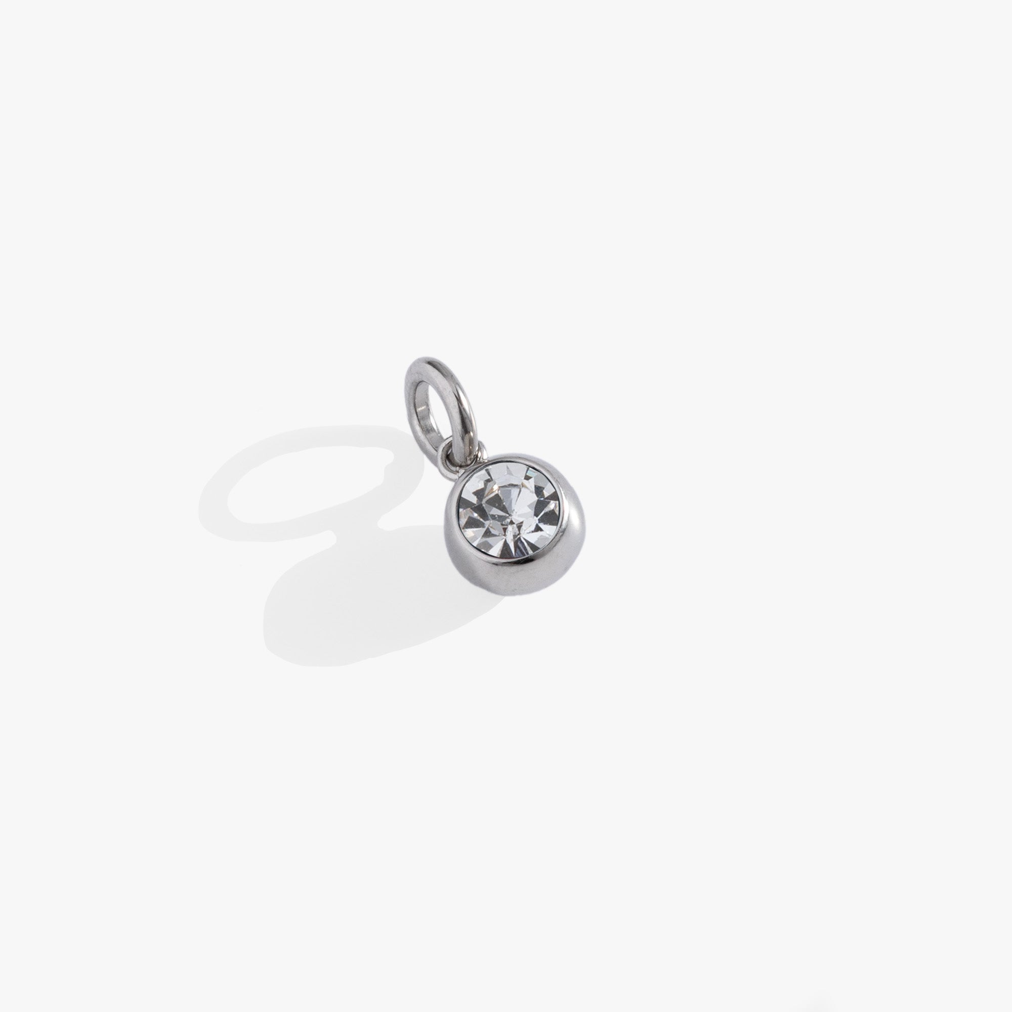 April Birthstone Interchangeable Charm Stainless Steel Silver | Alex and Ani