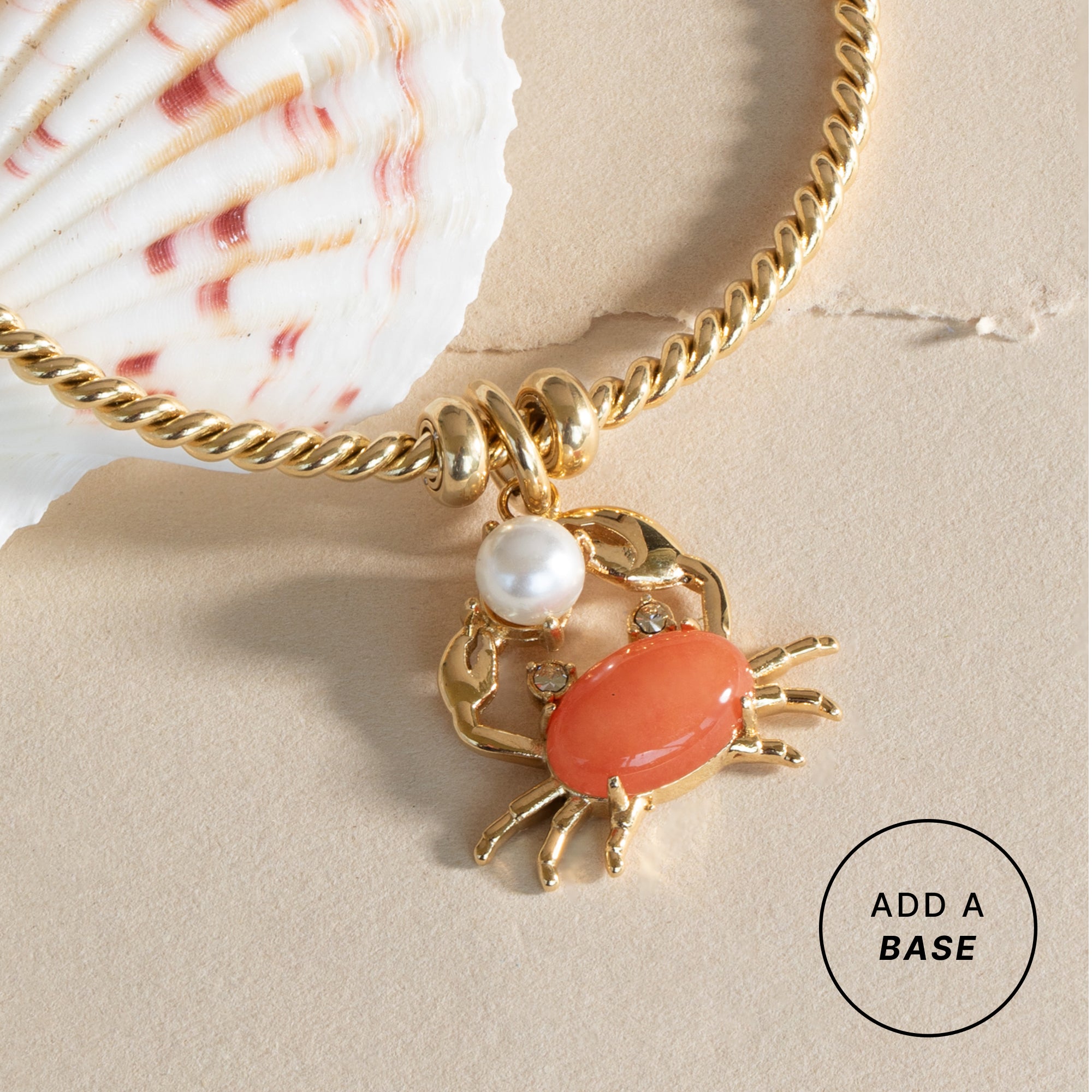 Crab Interchangeable Charm Stainless Steel Gold | Alex and Ani