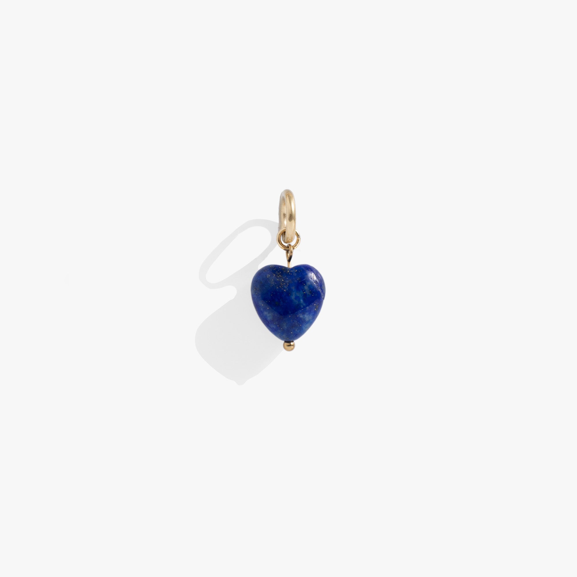 Lapis Gemstone Heart Interchangeable Charm Stainless Steel Gold | Alex and Ani