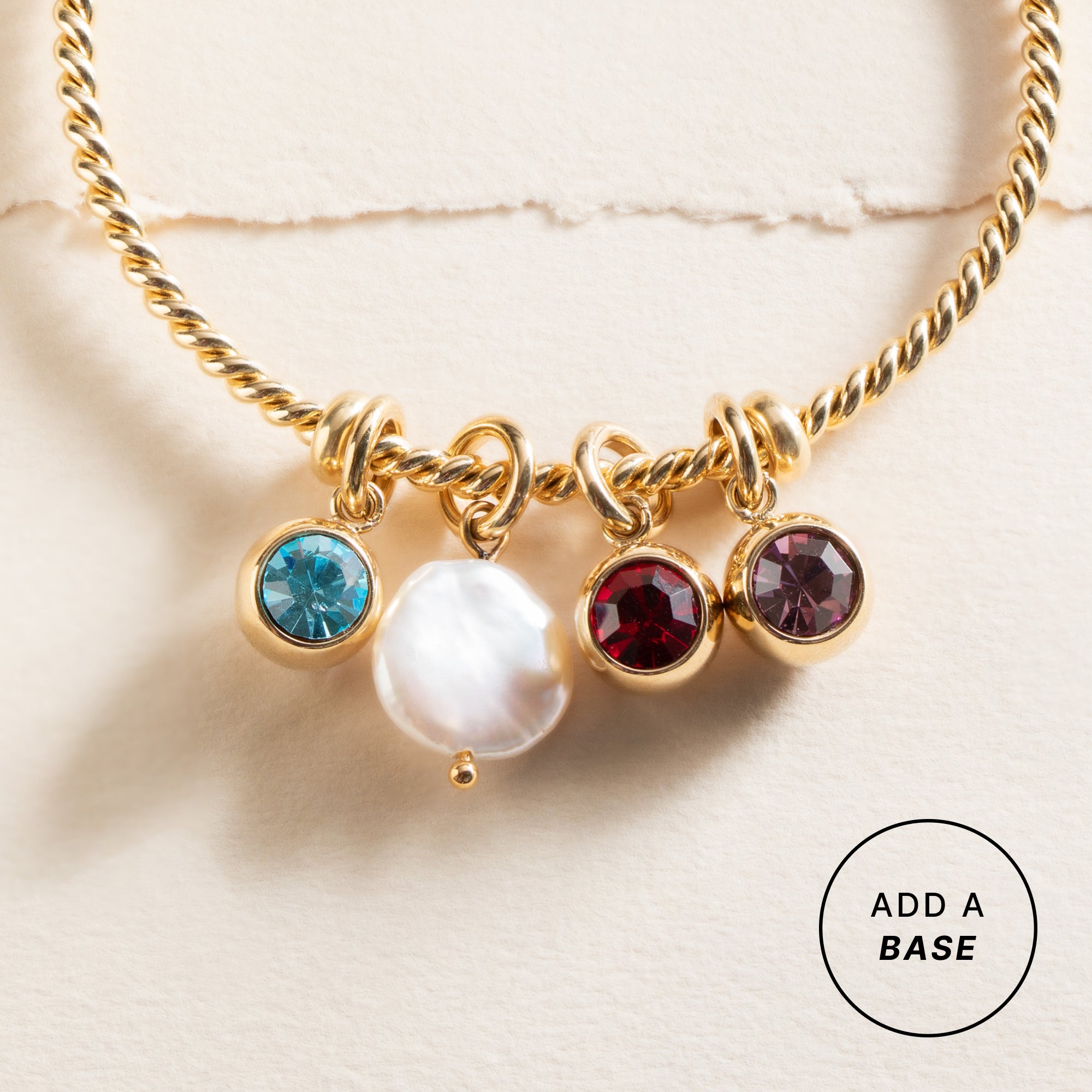 June Birthstone Interchangeable Charm Stainless Steel Gold | Alex and Ani
