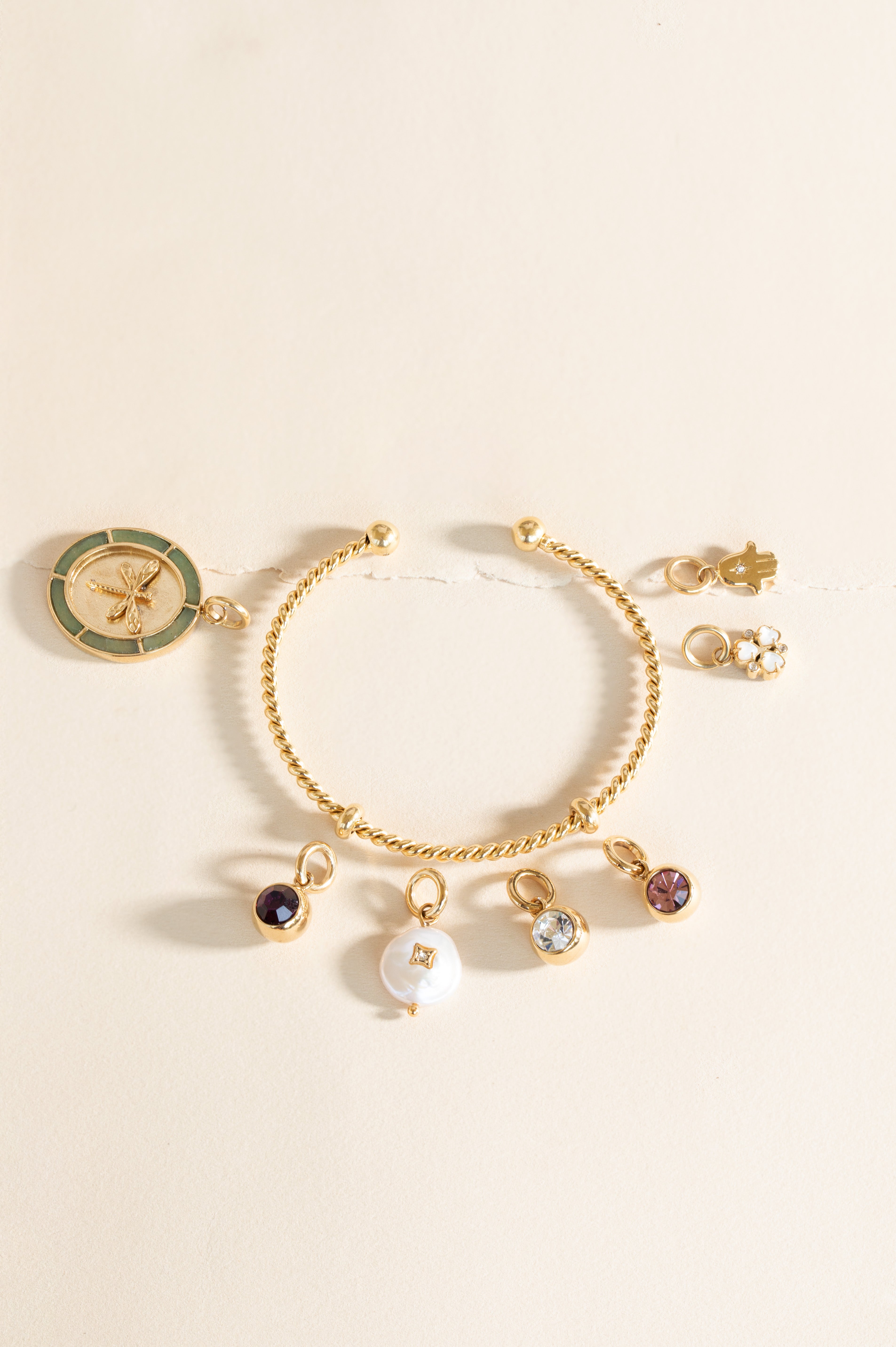 June Birthstone Interchangeable Charm Stainless Steel Gold | Alex and Ani