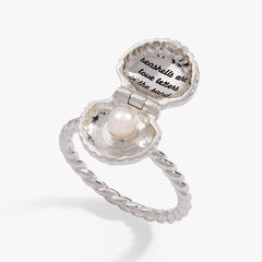 Salt + Sea 'Seashells Are Love Letters In The Sand' Locket Ring Silver | Alex and Ani