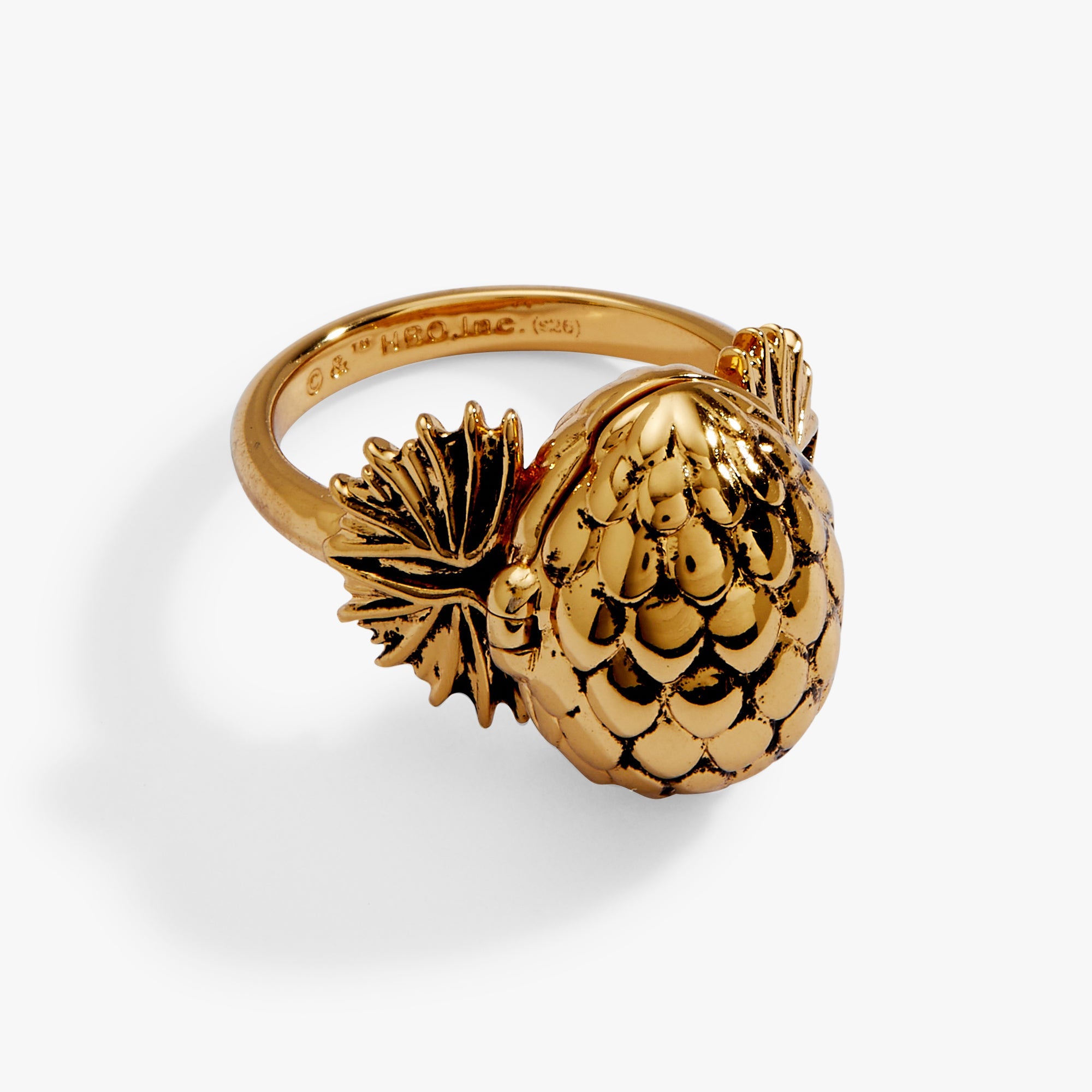 HOUSE OF THE DRAGON™ 'Fire Will Reign' Dragon Egg Locket Ring Gold | Alex and Ani