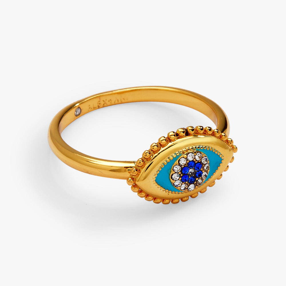 Healing Stone Evil Eye Ring Gold | Alex and Ani