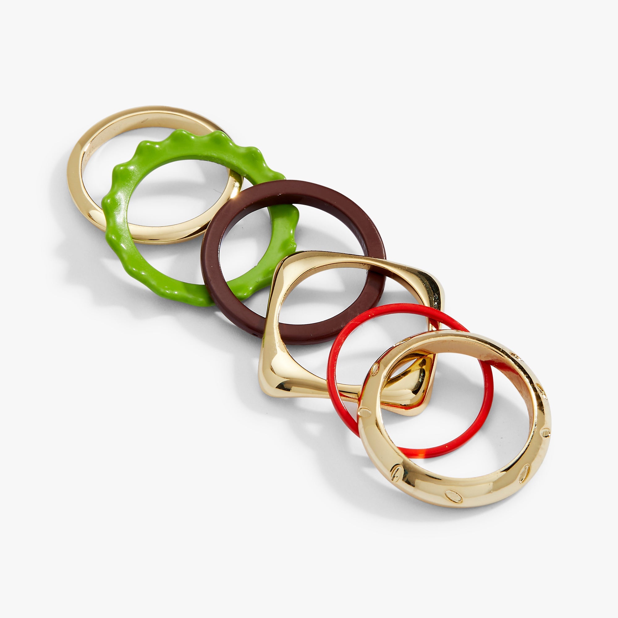 Hot Grill Summer Hamburger Stacking Ring Gold | Alex and Ani