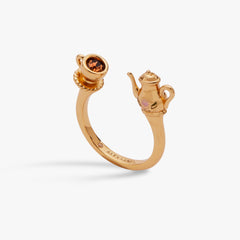 Tea Party Open Ring Gold | Alex and Ani