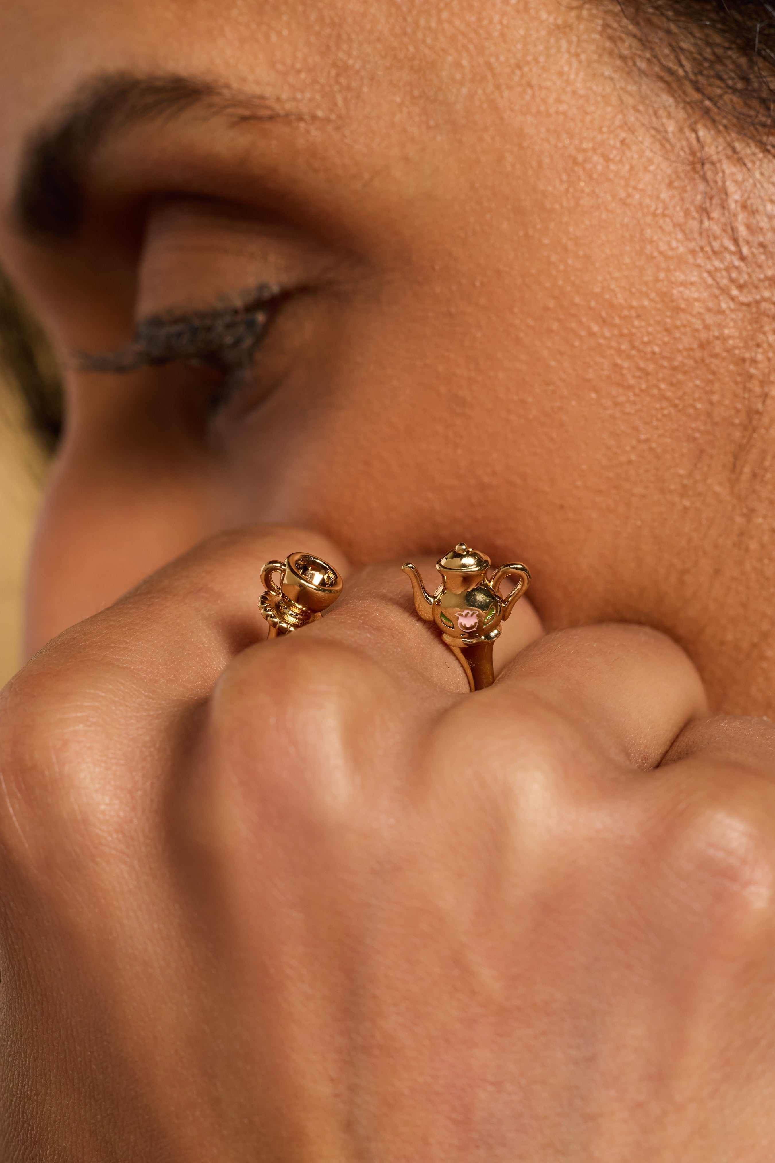 Tea Party Open Ring Gold | Alex and Ani