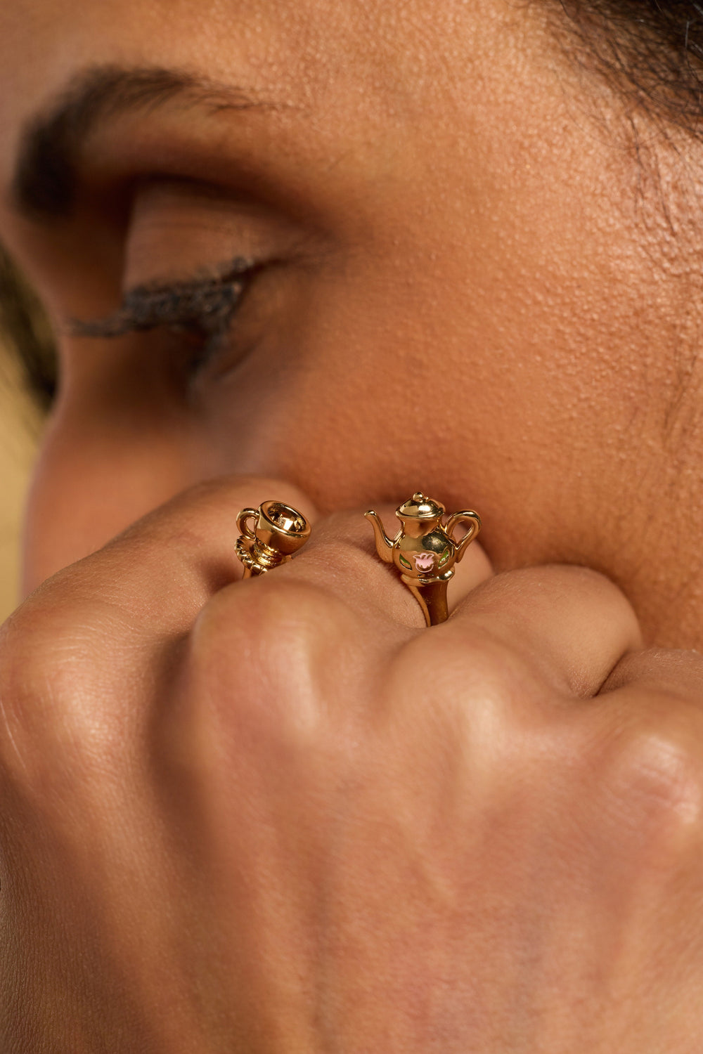 Tea Party Open Ring Gold | Alex and Ani