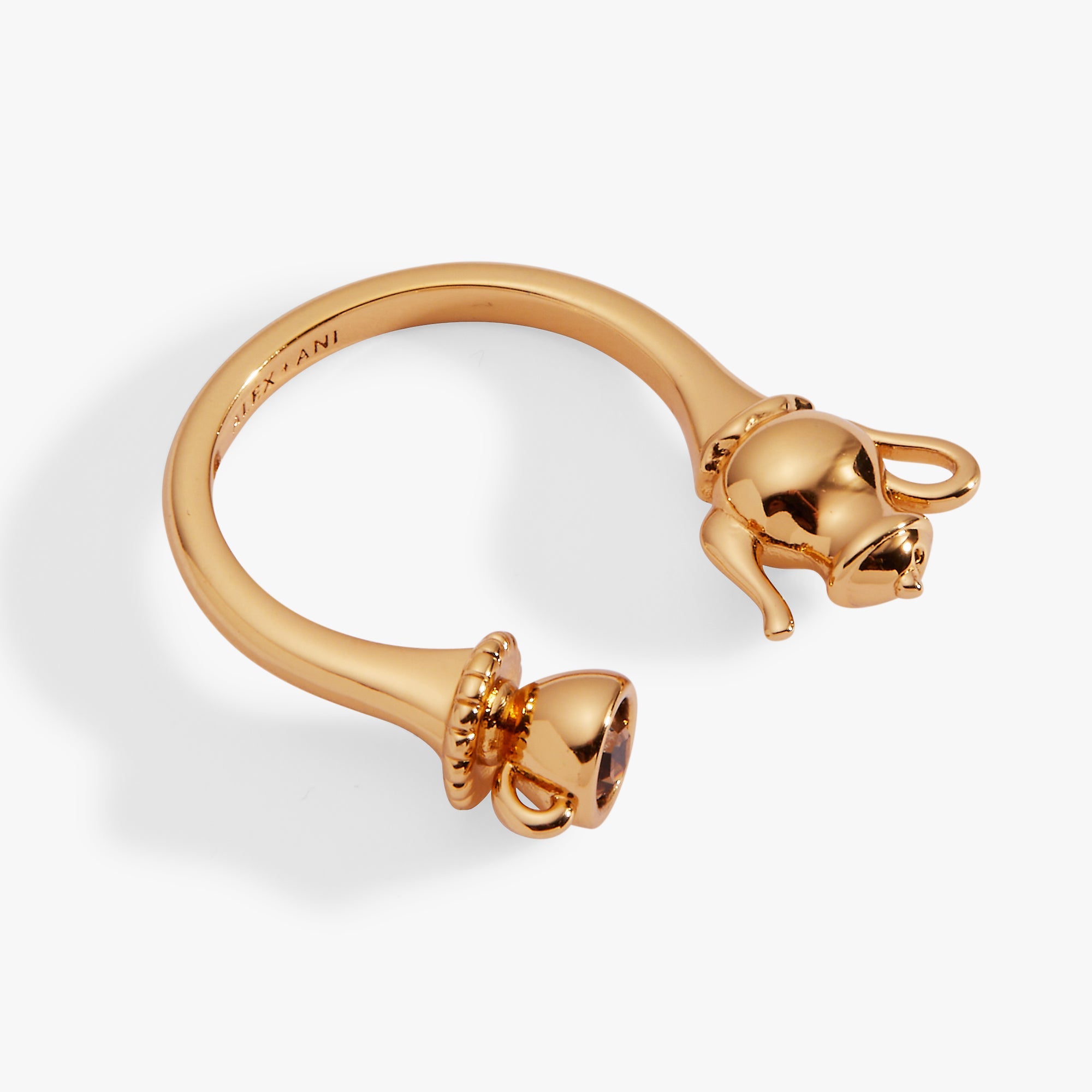 Tea Party Open Ring Gold | Alex and Ani